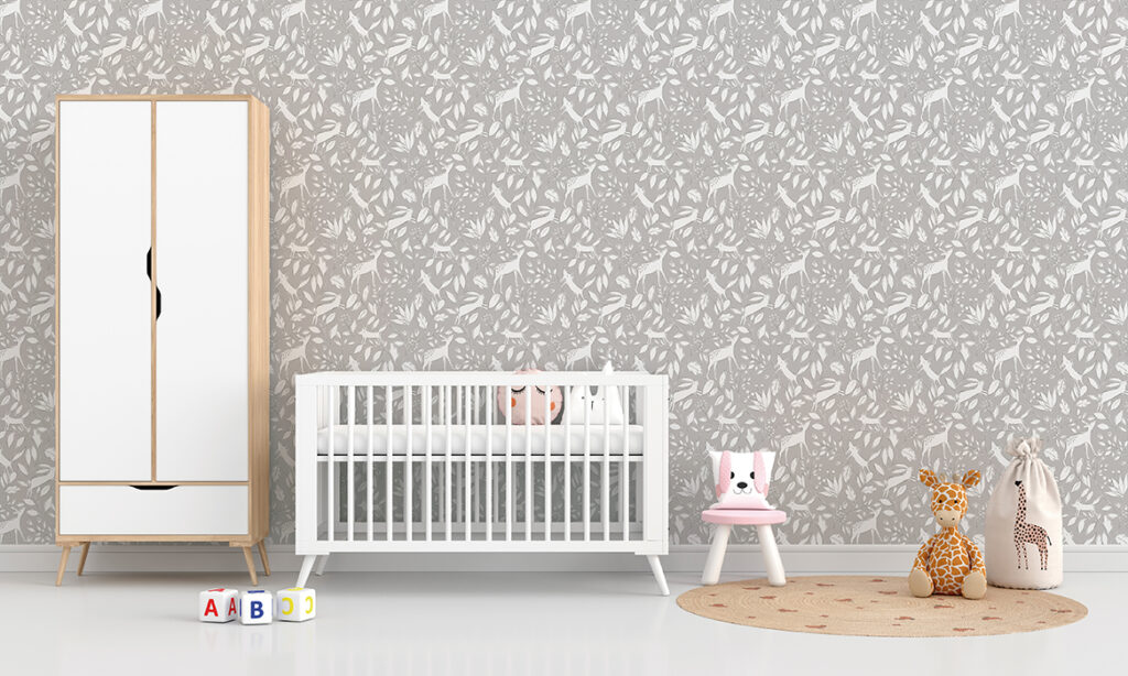 Mural Decorativo DA-008 DULCE AMANECER GRIS – Papeles para Niños | Transforma tu Espacio