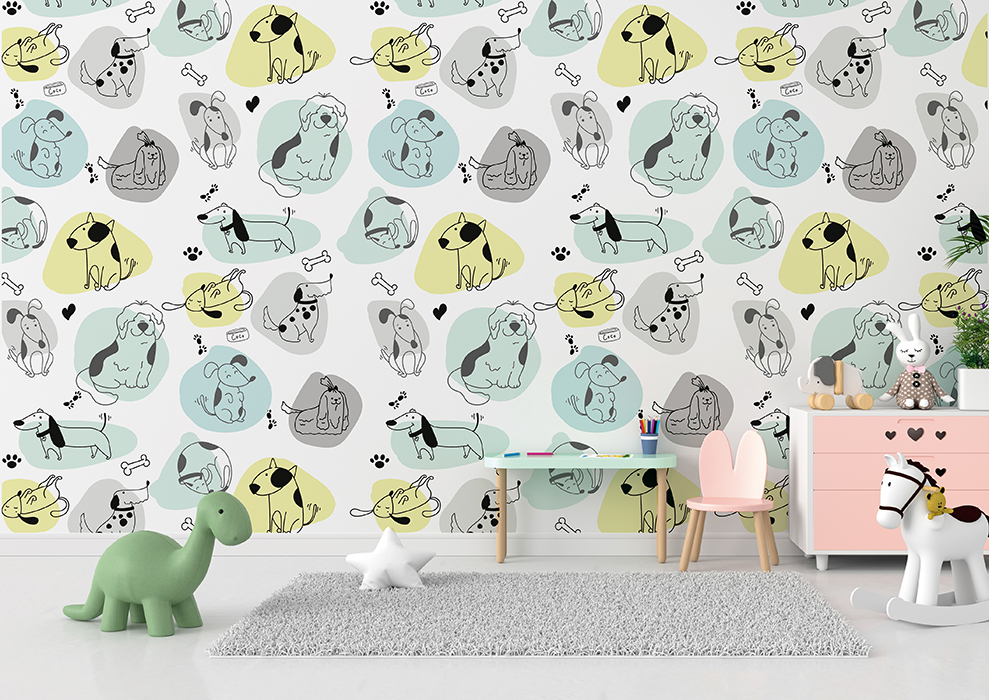 Papel de Colgadura DA-030 GUAU – Papeles para Niños | Estilo y Elegancia Mural · imagen 1