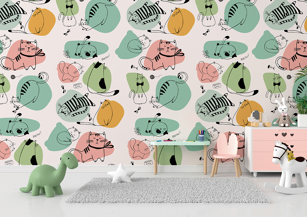 Papel Tapiz DA-031 MIAU – Papeles para Niños | Arte en cada Pared · imagen 1
