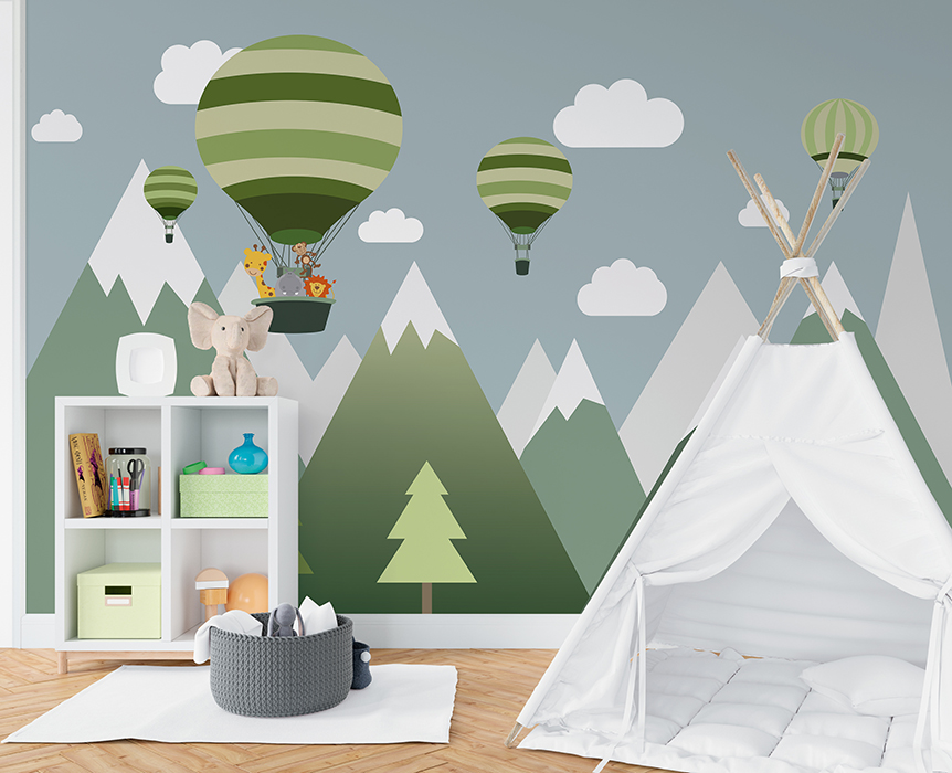 Papel de Colgadura DA-041 EN EL CIELO – Papeles para Niños | Estilo y Elegancia Mural · imagen 1