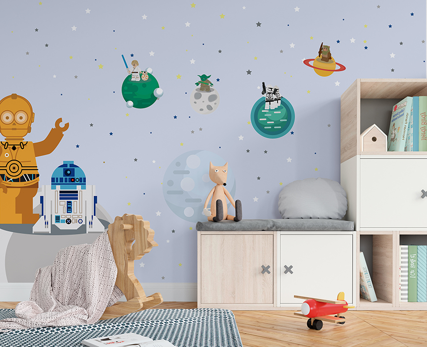 Papel Tapiz DA-043 R2D2 – Papeles para Niños | Arte en cada Pared · imagen 1