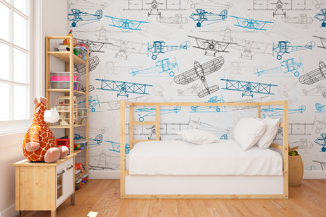 Mural Decorativo DA-051 AVIONES – Papeles para Niños | Transforma tu Espacio · imagen 1