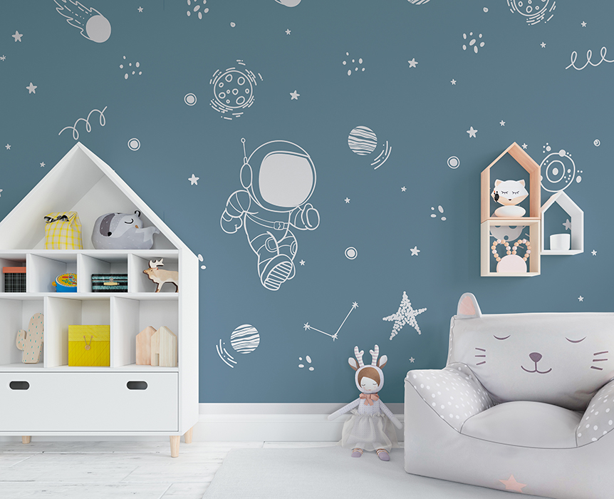 Mural Decorativo DA-054 LOS ASTROS Y YO – Papeles para Niños | Transforma tu Espacio · imagen 1