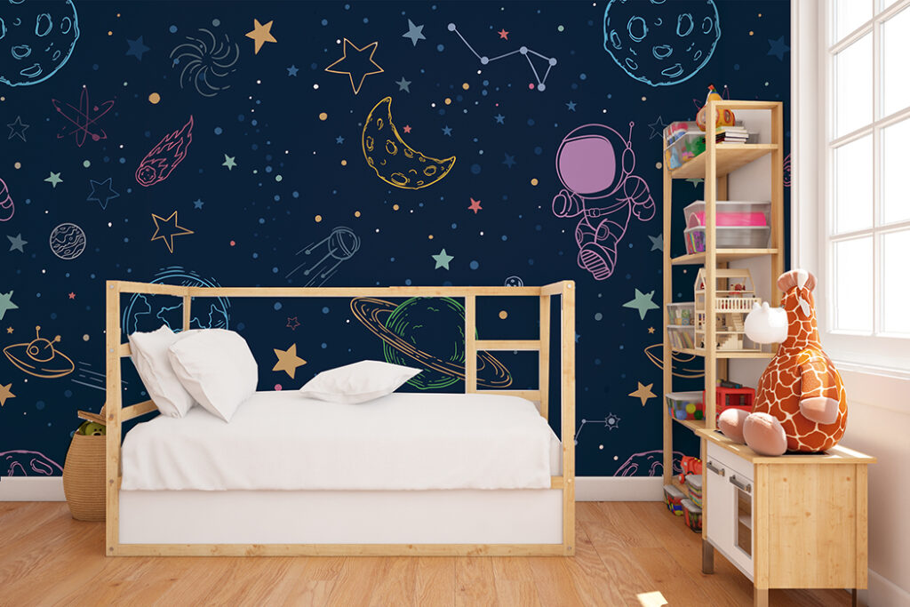 Mural Decorativo DA-056 CONSTELACIONES – Papeles para Niños | Transforma tu Espacio