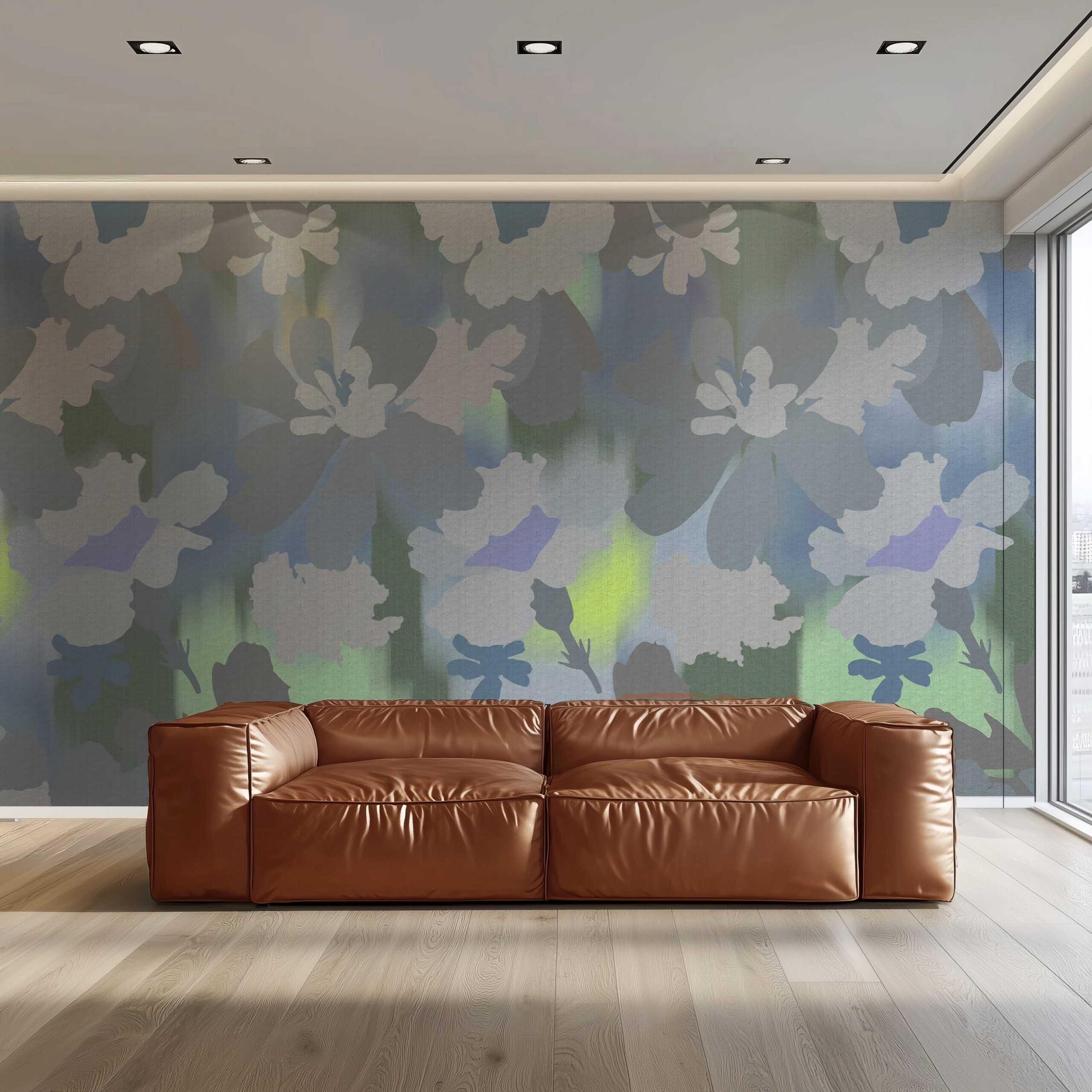 Mural Decorativo FLORES VERDE LIMA – Made in Haus | Transforma tu Espacio · imagen 1