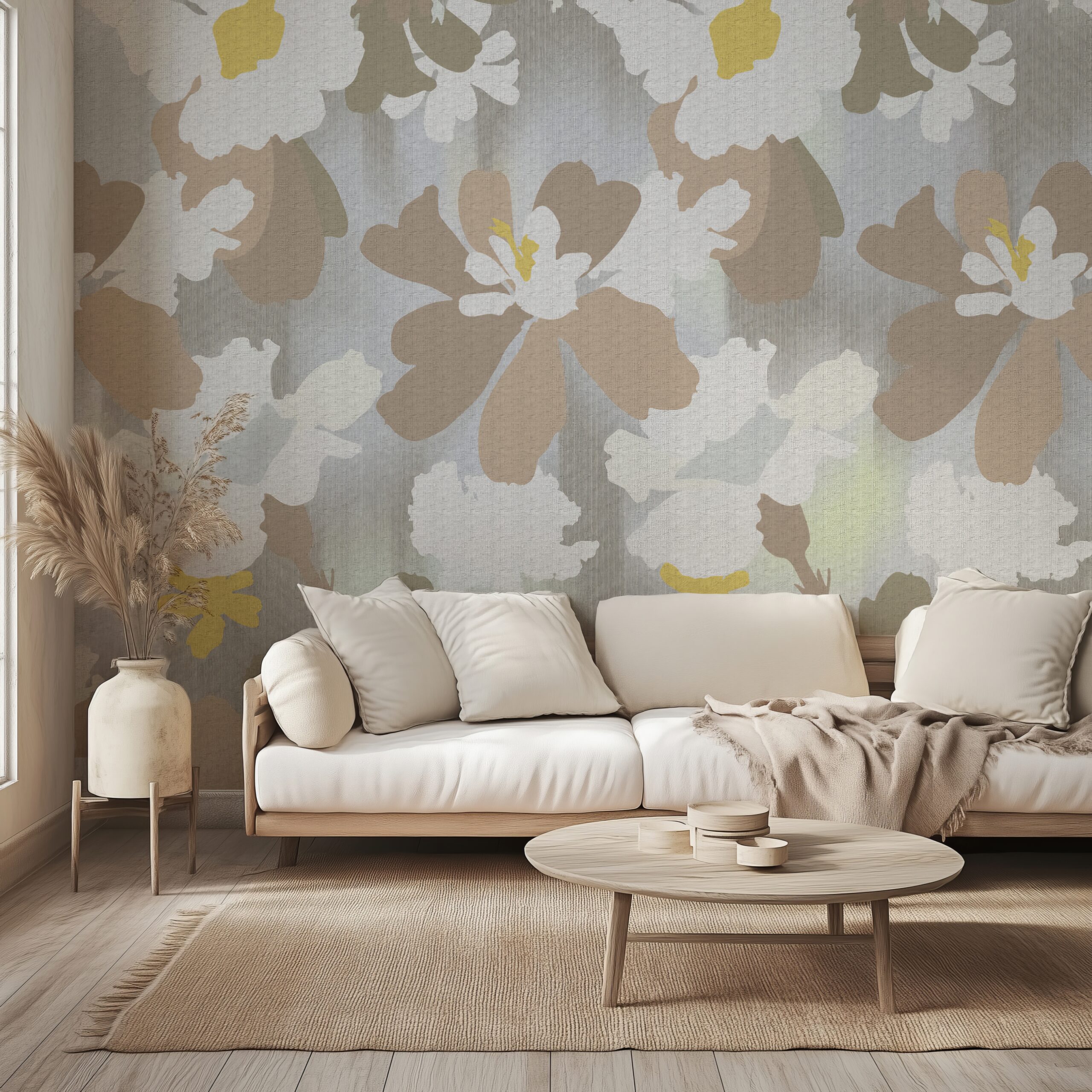 Papel de Colgadura FLORES TRIGO – Made in Haus | Estilo y Elegancia Mural