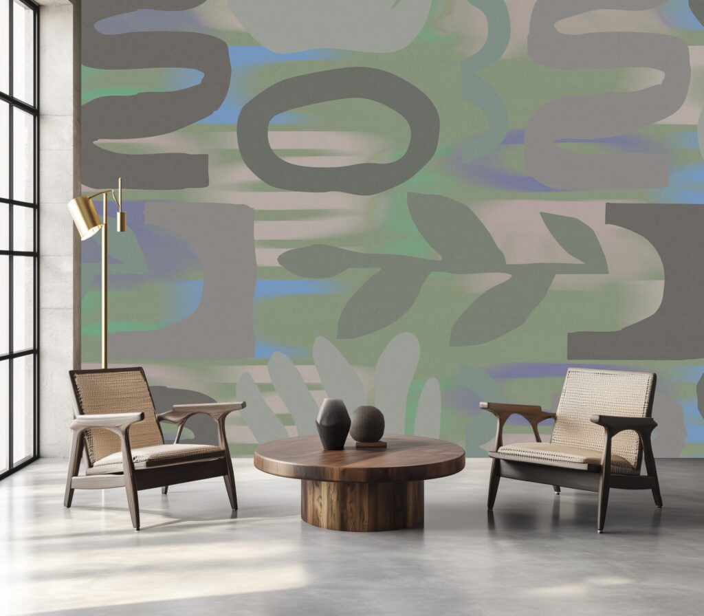 Papel de Colgadura ALGAS TIERRA PROFUNDA – Made in Haus | Estilo y Elegancia Mural
