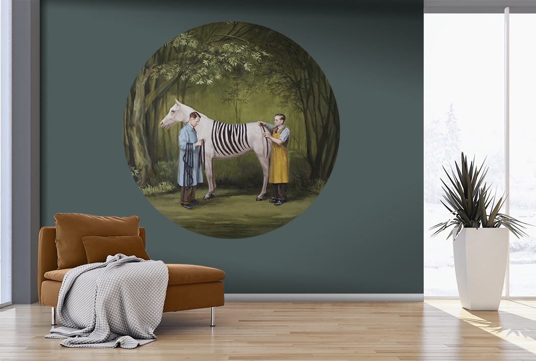 Papel Tapiz Exclusivo Caballo Cedra – Made in Haus | Diseño Único para tus Paredes · imagen 1