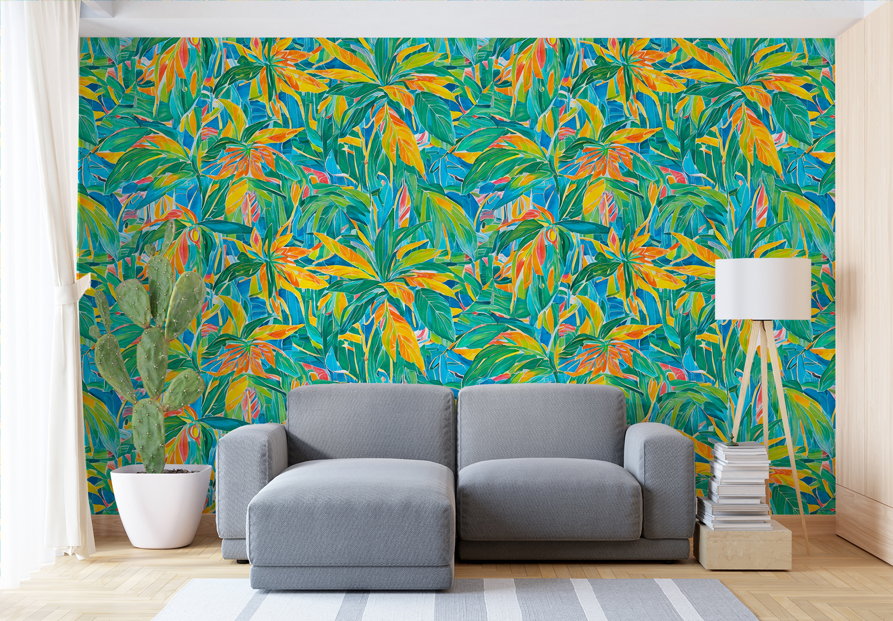 Papel Tapiz Exclusivo Sabal Natural – Made in Haus | Diseño Único para tus Paredes · imagen 1