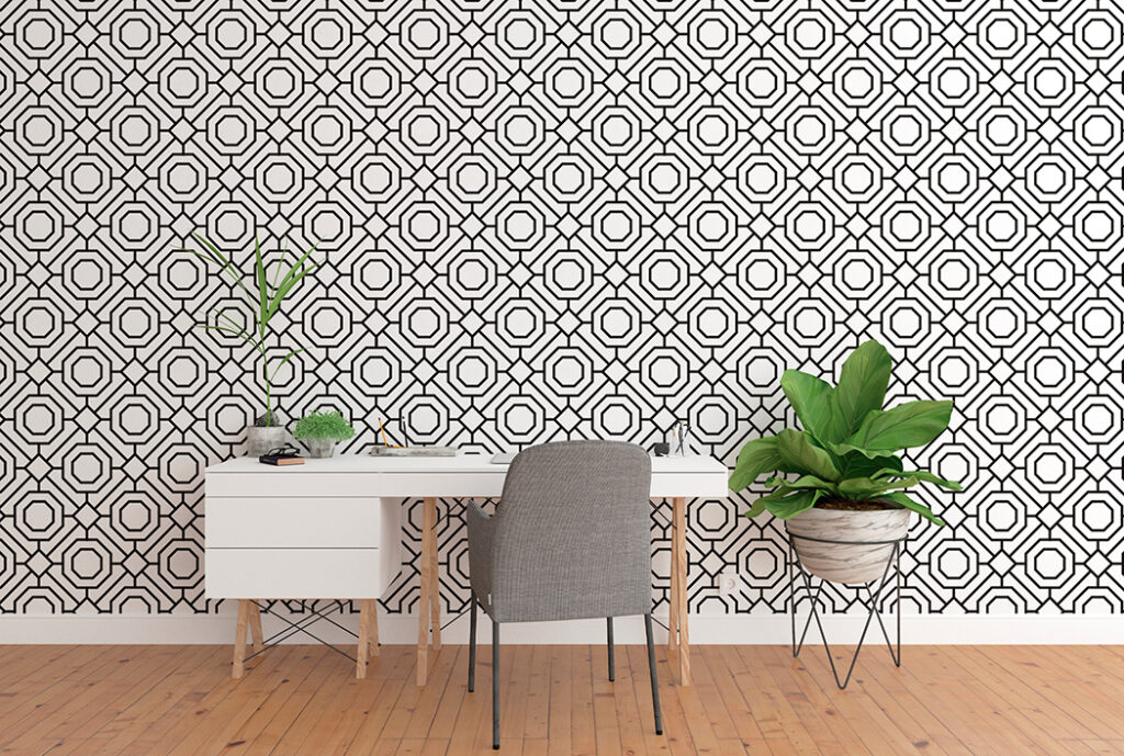 Papel Tapiz Exclusivo Madisson Negro – Made in Haus | Diseño Único para tus Paredes