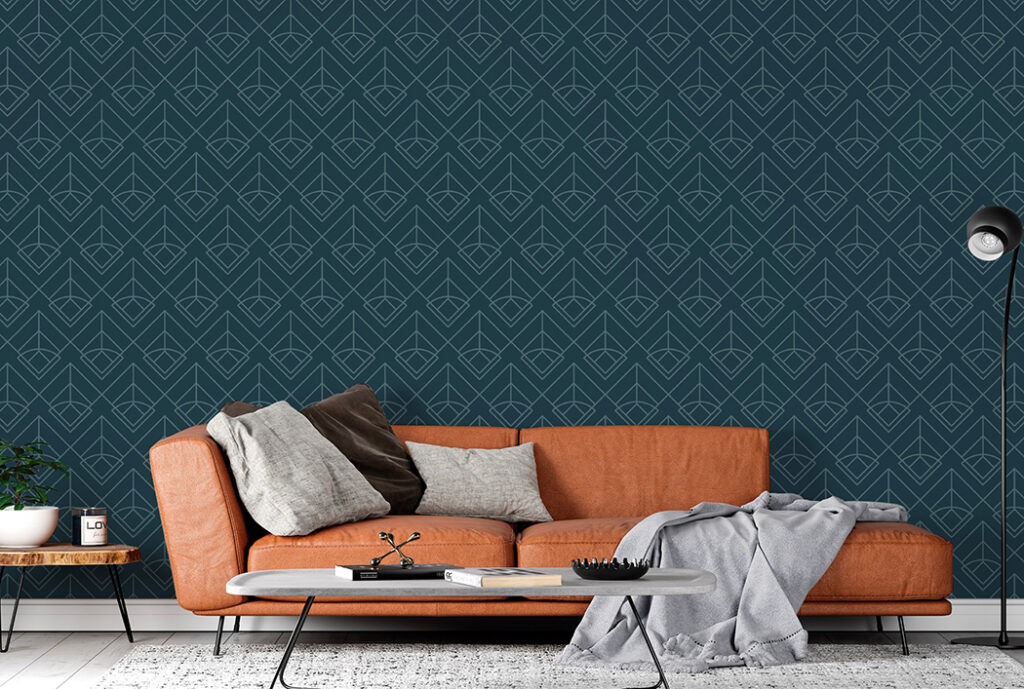Papel Tapiz Exclusivo Velero Azul Malaquita – Made in Haus | Diseño Único para tus Paredes
