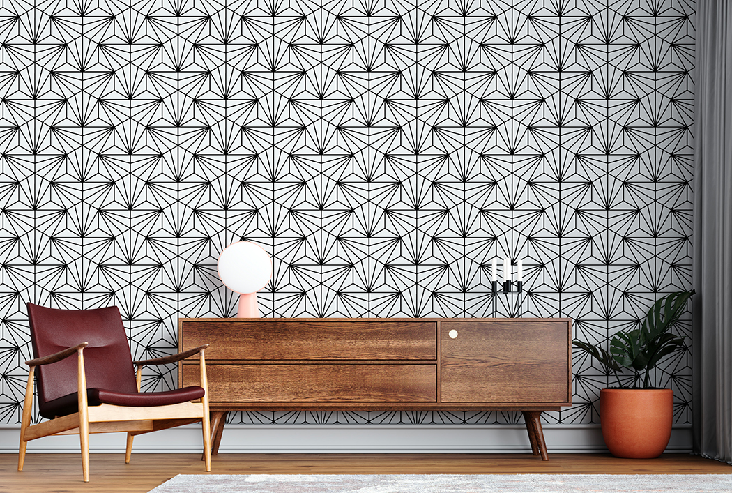 Papel de Colgadura Draco Negro – Made in Haus | Estilo y Elegancia Mural