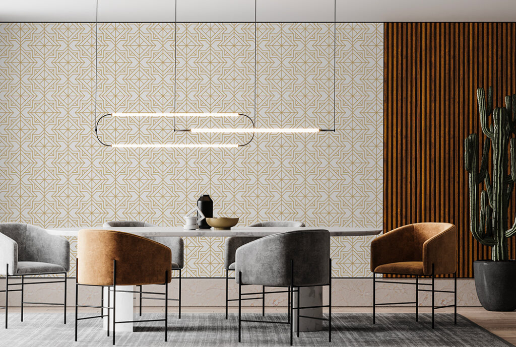 Papel Tapiz Corona Mostaza – Made in Haus | Arte en cada Pared