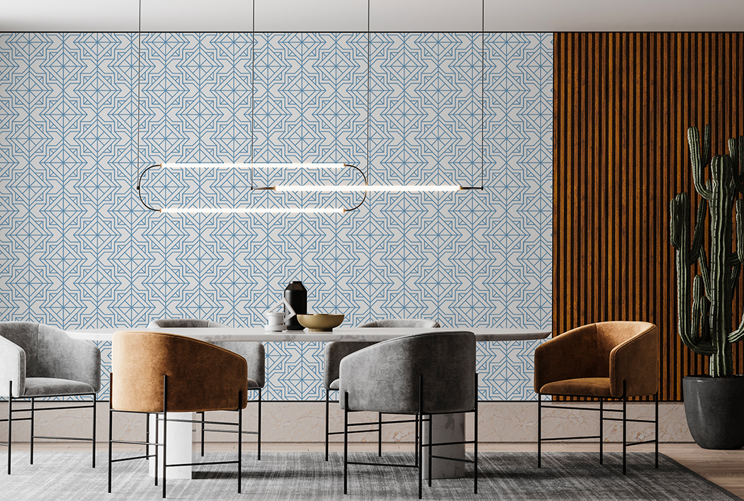 Mural Decorativo Corona Azul Ceruleo – Made in Haus | Transforma tu Espacio · imagen 1