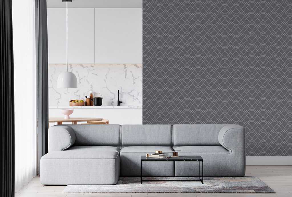 Papel de Colgadura Volans Gris Onix – Made in Haus | Estilo y Elegancia Mural