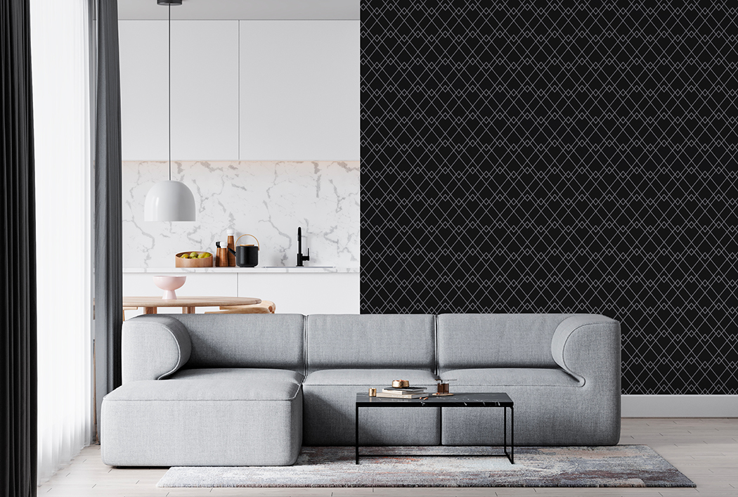 Papel Tapiz Volans Turmalina Negra – Made in Haus | Arte en cada Pared · imagen 1