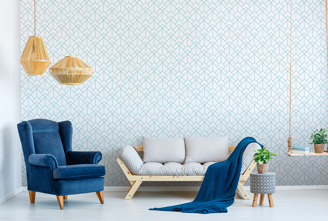 Papel Tapiz Chameleon Turquesa – Made in Haus | Arte en cada Pared · imagen 1