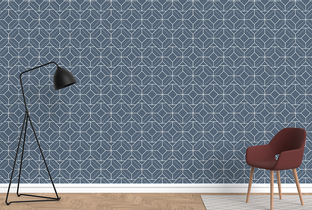 Papel Tapiz Cráter Azul Malaquita – Made in Haus | Arte en cada Pared · imagen 1