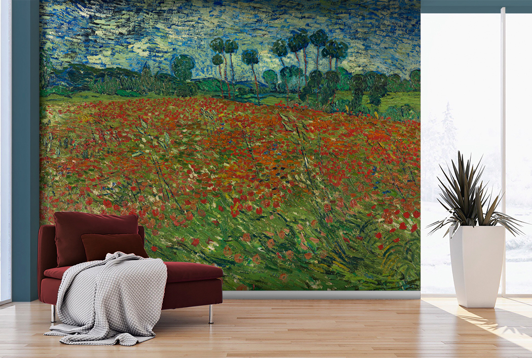 Mural Decorativo Campo de Amapolas – Made in Haus | Transforma tu Espacio · imagen 1