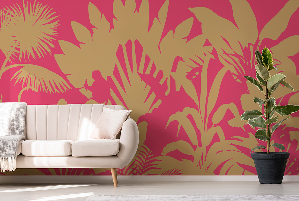 Papel Tapiz Romeo y Julieta Kraft y Fucsia – Made in Haus | Arte en cada Pared · imagen 1