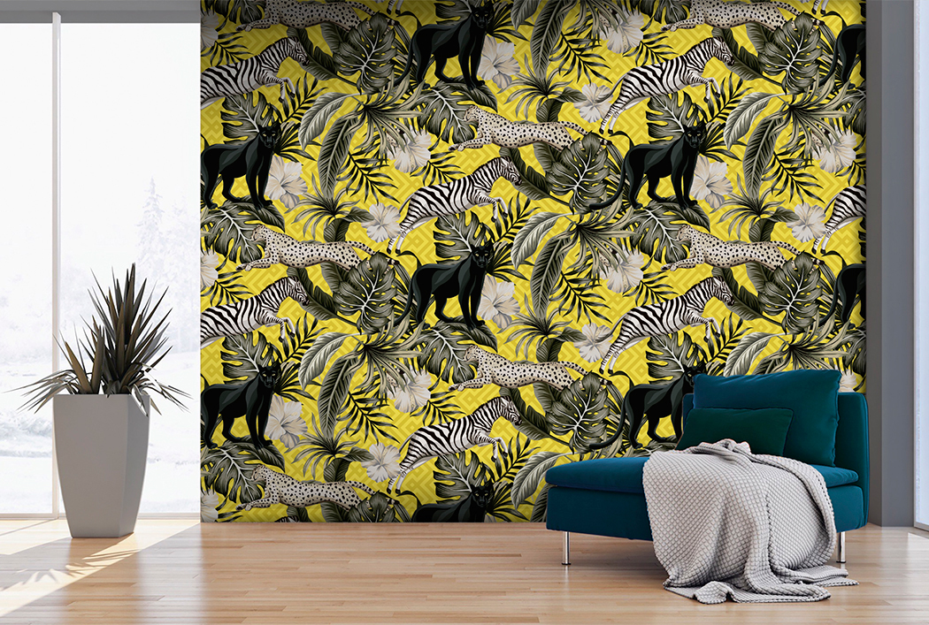 Papel Tapiz Savage Amarillo – Made in Haus | Arte en cada Pared · imagen 1