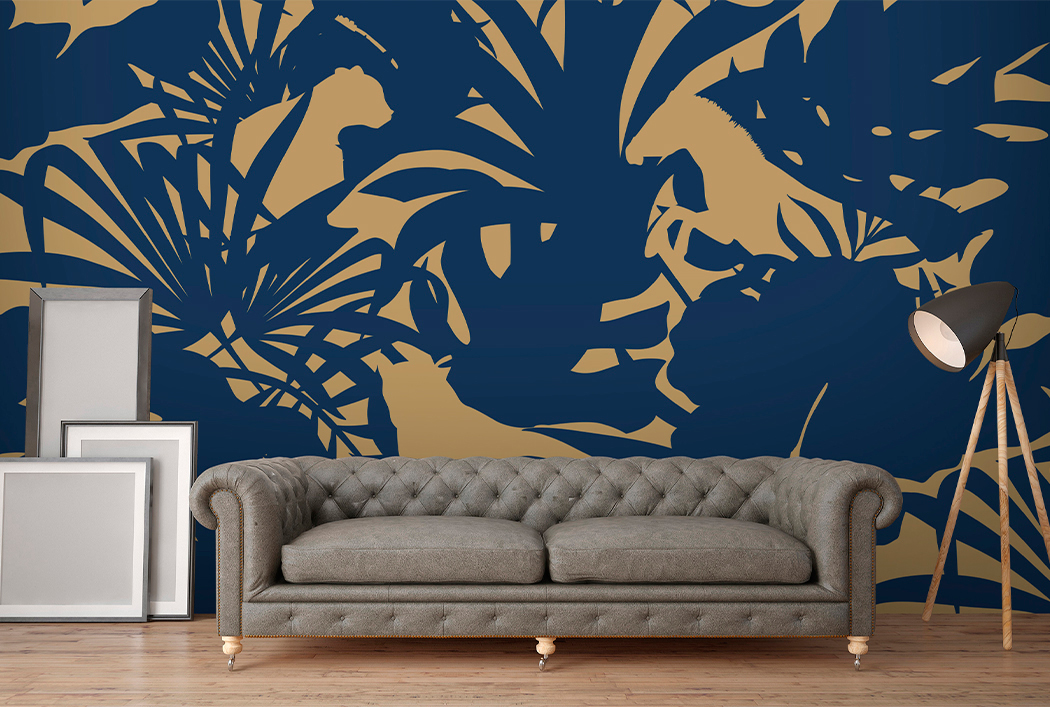 Mural Decorativo Savage Kraft y Ultramar – Made in Haus | Transforma tu Espacio