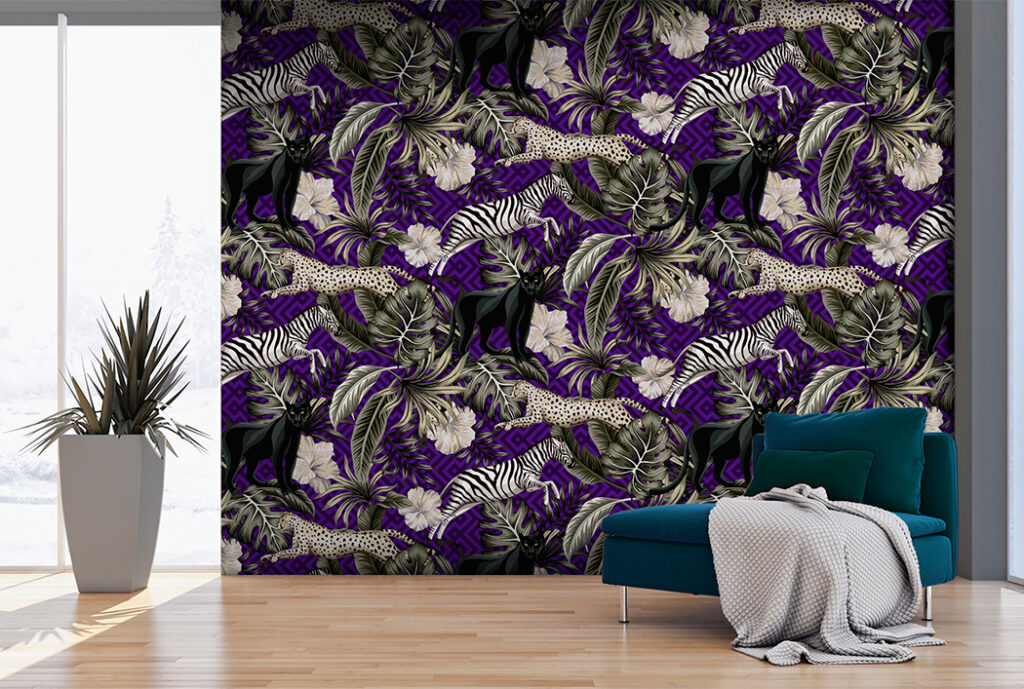 Papel Tapiz Savage Violeta – Made in Haus | Arte en cada Pared