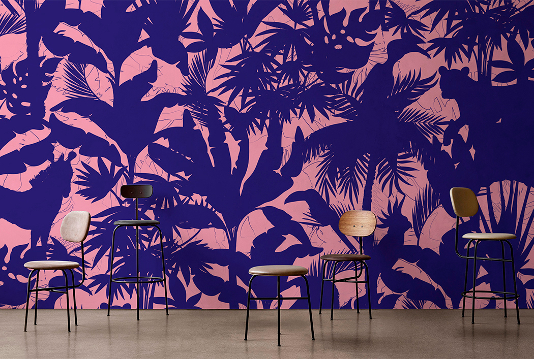 Papel de Colgadura Seductores Rosa y Violeta – Made in Haus | Estilo y Elegancia Mural · imagen 1