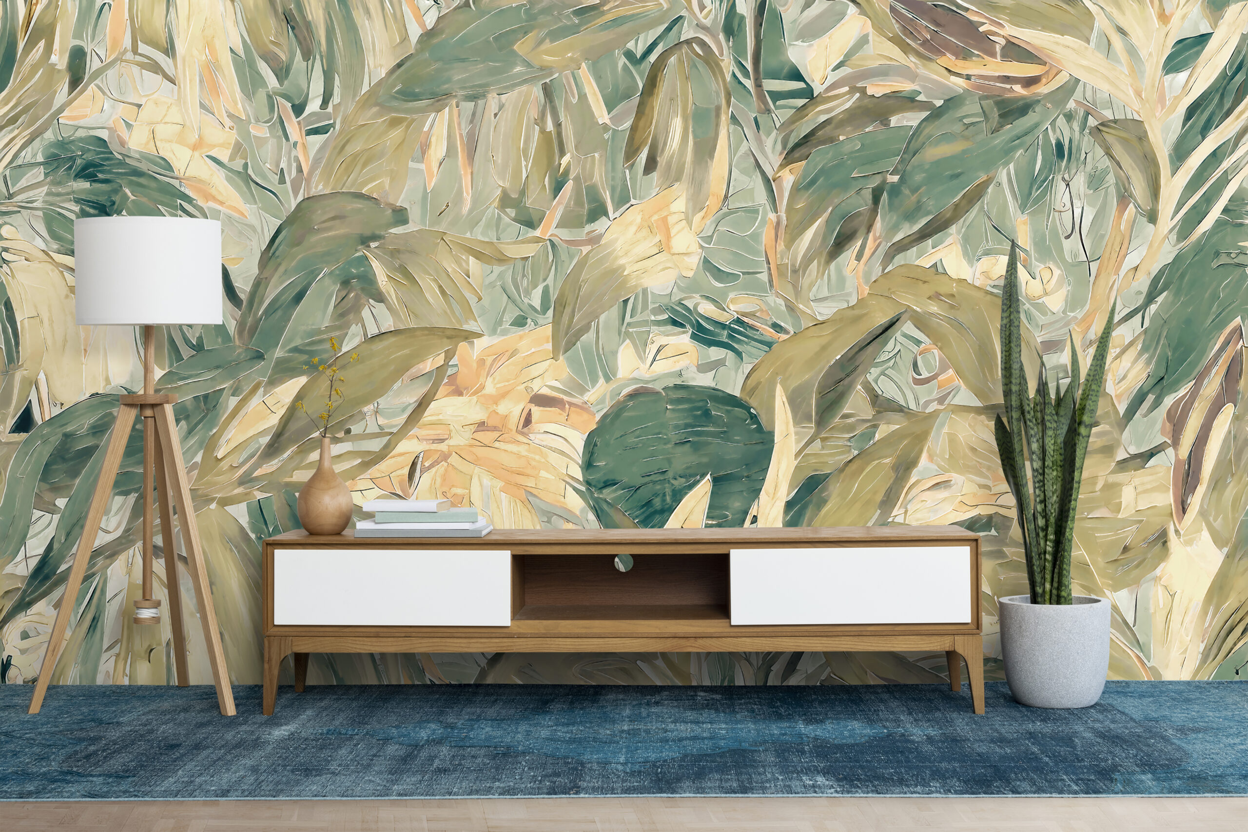 Papel de Colgadura Palma Amarga Verde Oliva – Made in Haus | Estilo y Elegancia Mural