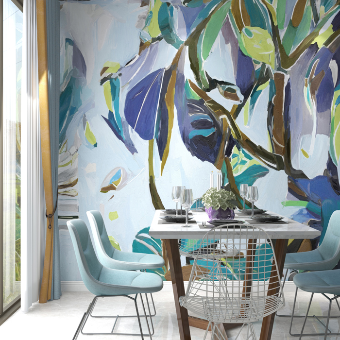 Papel Tapiz Vara De Humo Violeta – Made in Haus | Arte en cada Pared