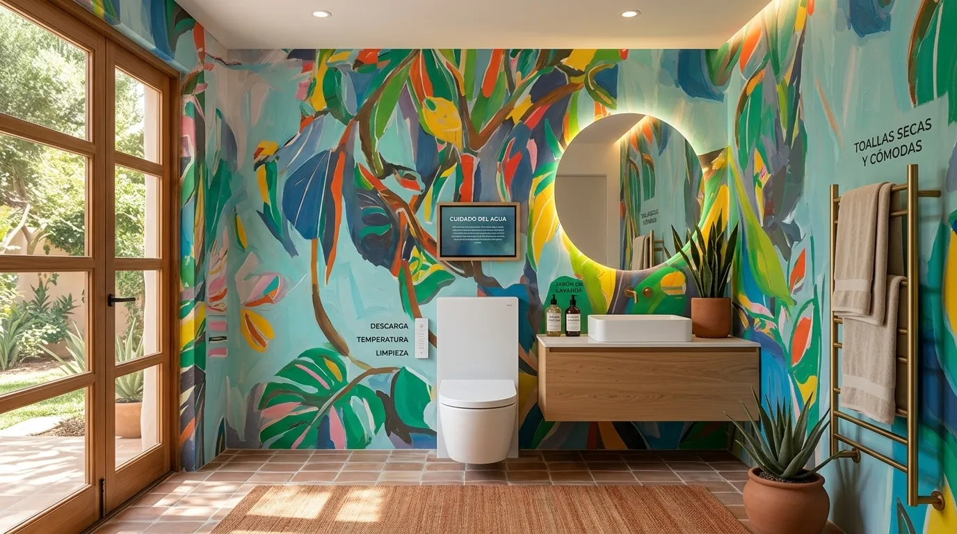 Papel de colgadura para baño resistente — Lirolhaus Bogotá