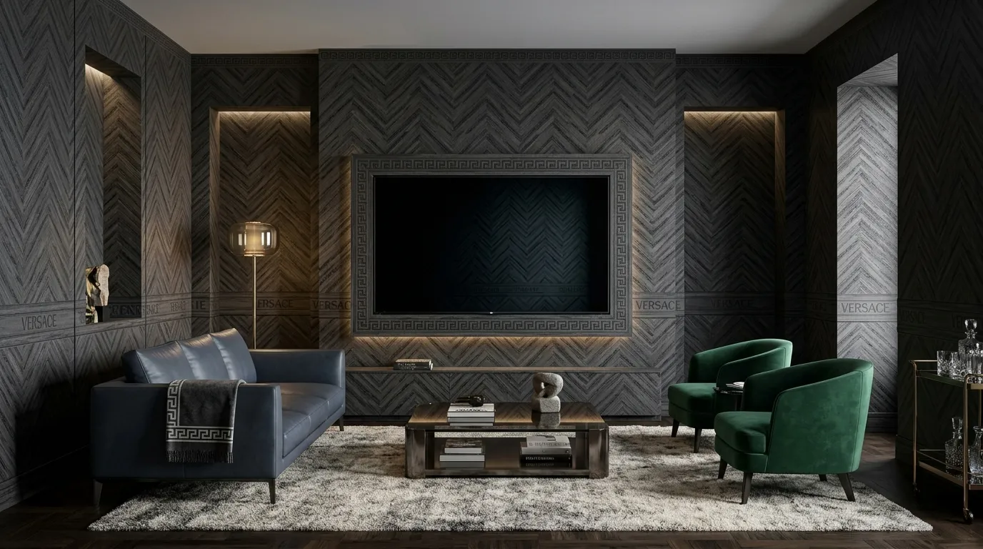 Proyecto de papel de colgadura premium en sala — Lirolhaus Bogotá